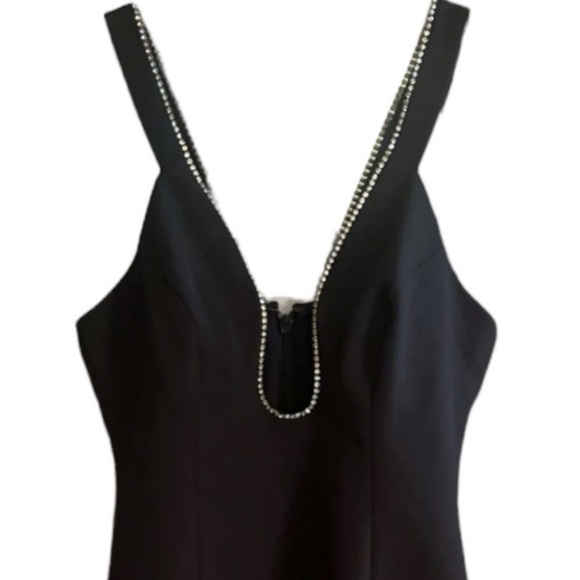 Bcbgmaxazria Embellished Cut Out Sleeveless Asymmetrical Bodycon Midi Dress NEW - Picture 11 of 15